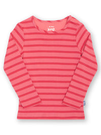 Kite Clothing Girls Long Sleeved Rosey Striped Pink T-shirt