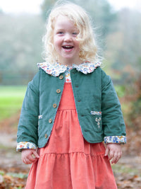Kite Clothing Girls Fairy Flowers Quilted Reversible Jacket