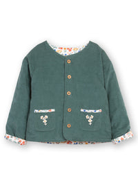 Kite Clothing Girls Fairy Flowers Quilted Reversible Jacket