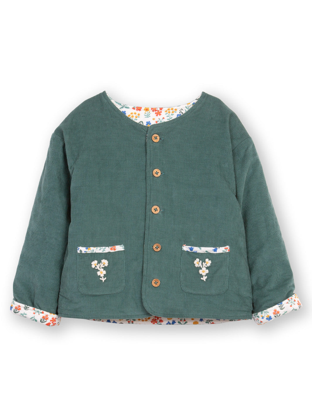 Kite Clothing Girls Fairy Flowers Quilted Reversible Jacket
