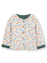 Kite Clothing Girls Fairy Flowers Quilted Reversible Jacket
