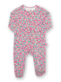 Kite Clothing Baby Girls Ditsy Tales Pink Floral Zip Sleepsuit