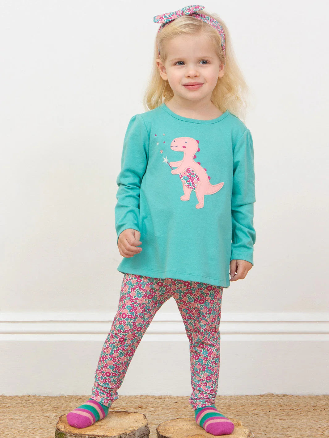 Kite Clothing Girls Dinosaur Magic Appliqué Tunic Top