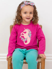 Kite Clothing Girls Merhorse Pink Long Sleeved T-shirt