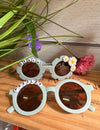 Kids Personalised Sunglasses - Girls Flower Sunglasses with Charms