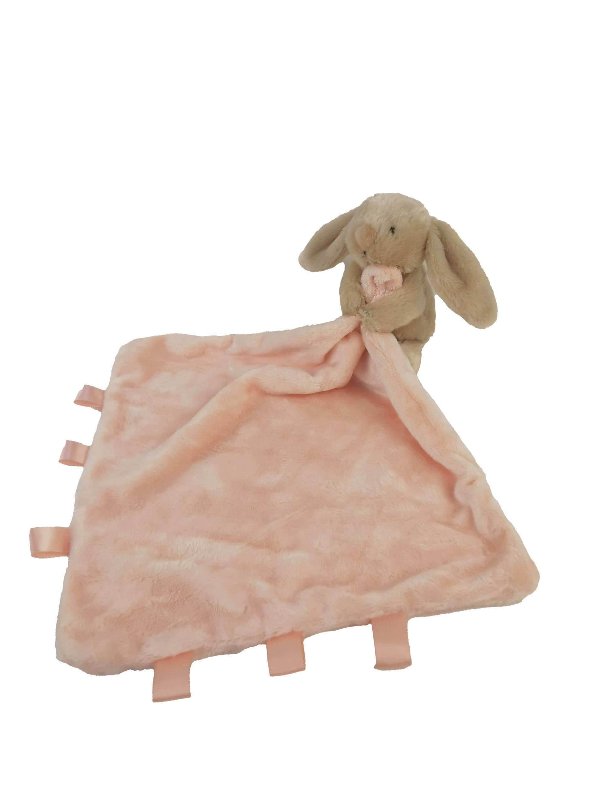 Ziggle Baby Beige Bunny Plush Comforter Blanket