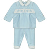 Emile Et Rose Edgar Baby Boys Blue Cosy Two Piece Set | SALE 20% OFF