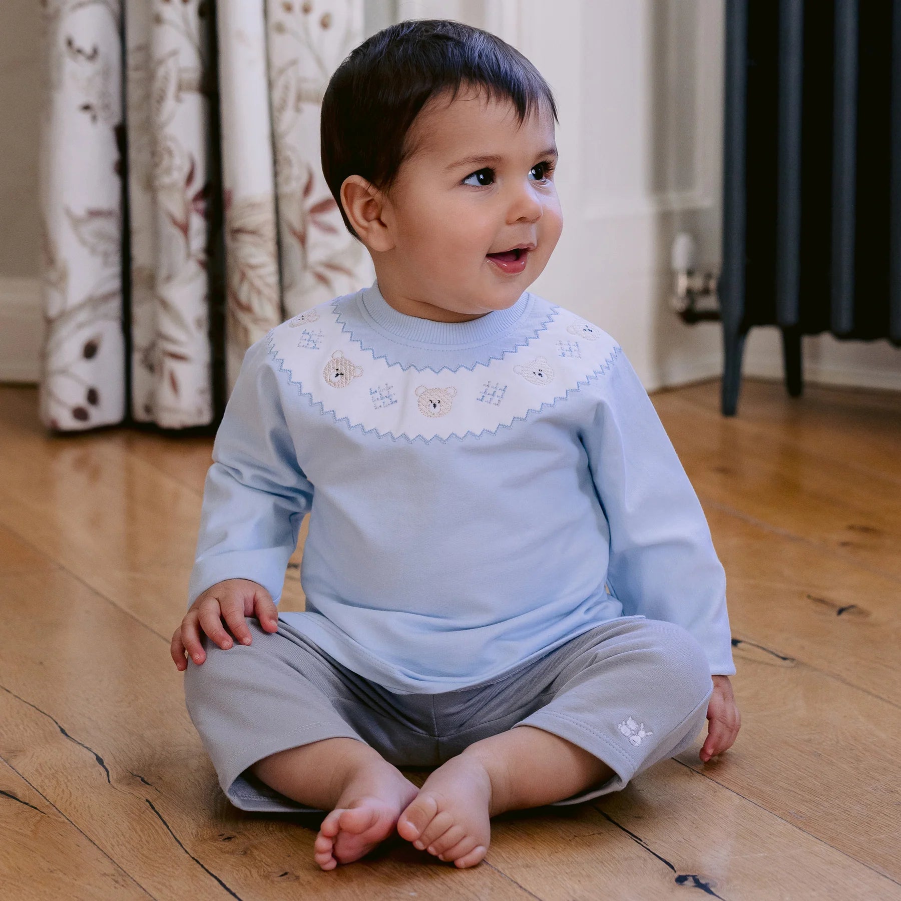 Blue and white 2024 two piece outfit