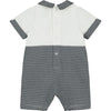 Emile et Rose Baby Boys Finch Navy and White Striped Nautical Romper