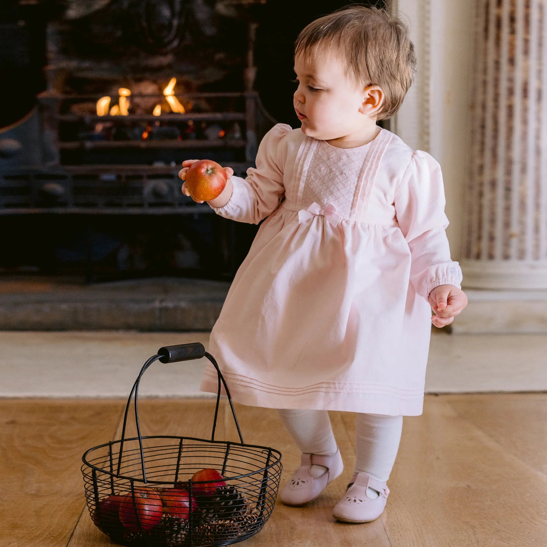 Emile Et Rose Girls Erin Pink Winter Party Dress Tights