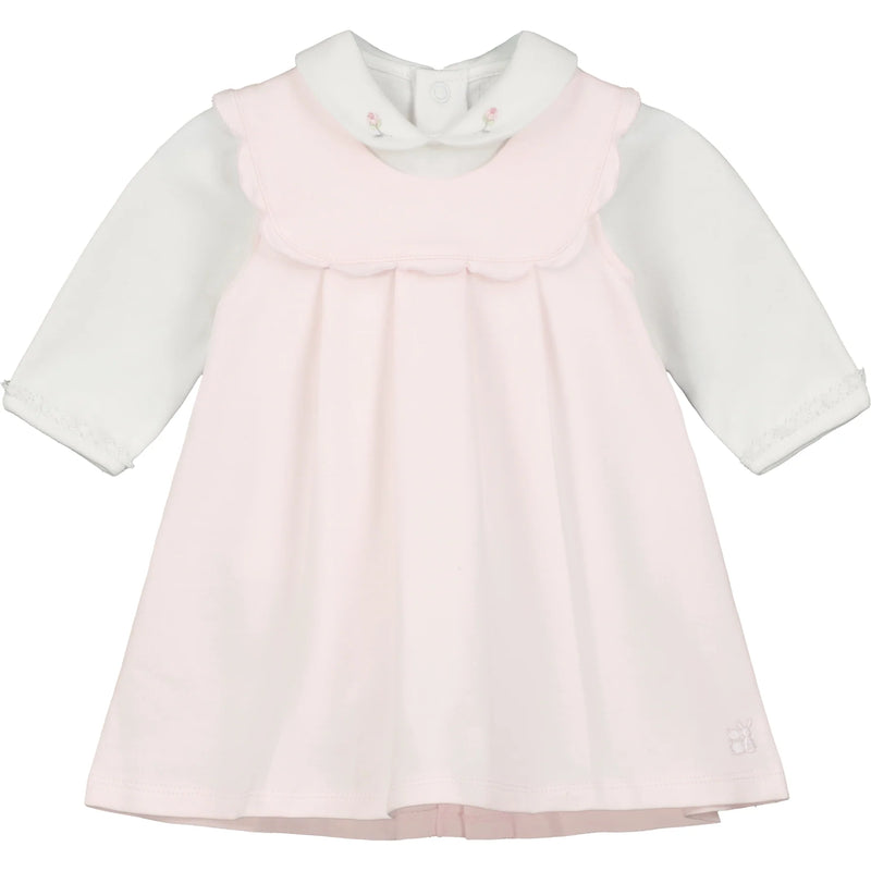 Emile Et Rose Girls Pink Eireann Pinafore Dress with Tights | New Season
