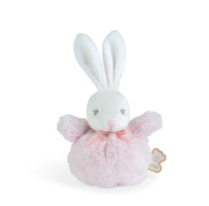 Kaloo Pompons Mini Soft Rabbit - Blue, Cream, Pink & Grey