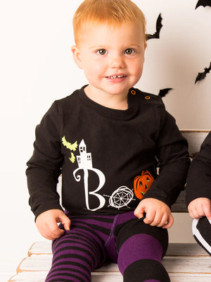 Blade & Rose Halloween Black Pumpkin Boo Top