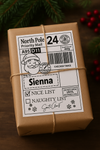 Personalised North Pole Delivery Label | Christmas Santa Sticker (2 Labels)