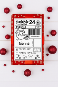 Personalised North Pole Delivery Label | Christmas Santa Sticker (2 Labels)