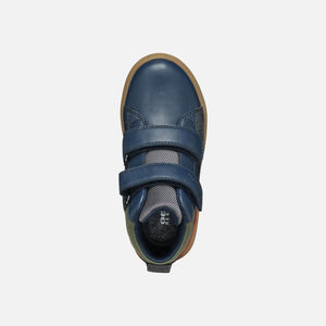 Geox Kids' Theleven Navy Waterproof High Top Trainers