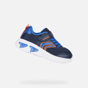 Geox Boys Junior Assister Navy Trainers with Lights | New Season