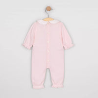 Marnie Girls Pink Knit Rosebud All In One