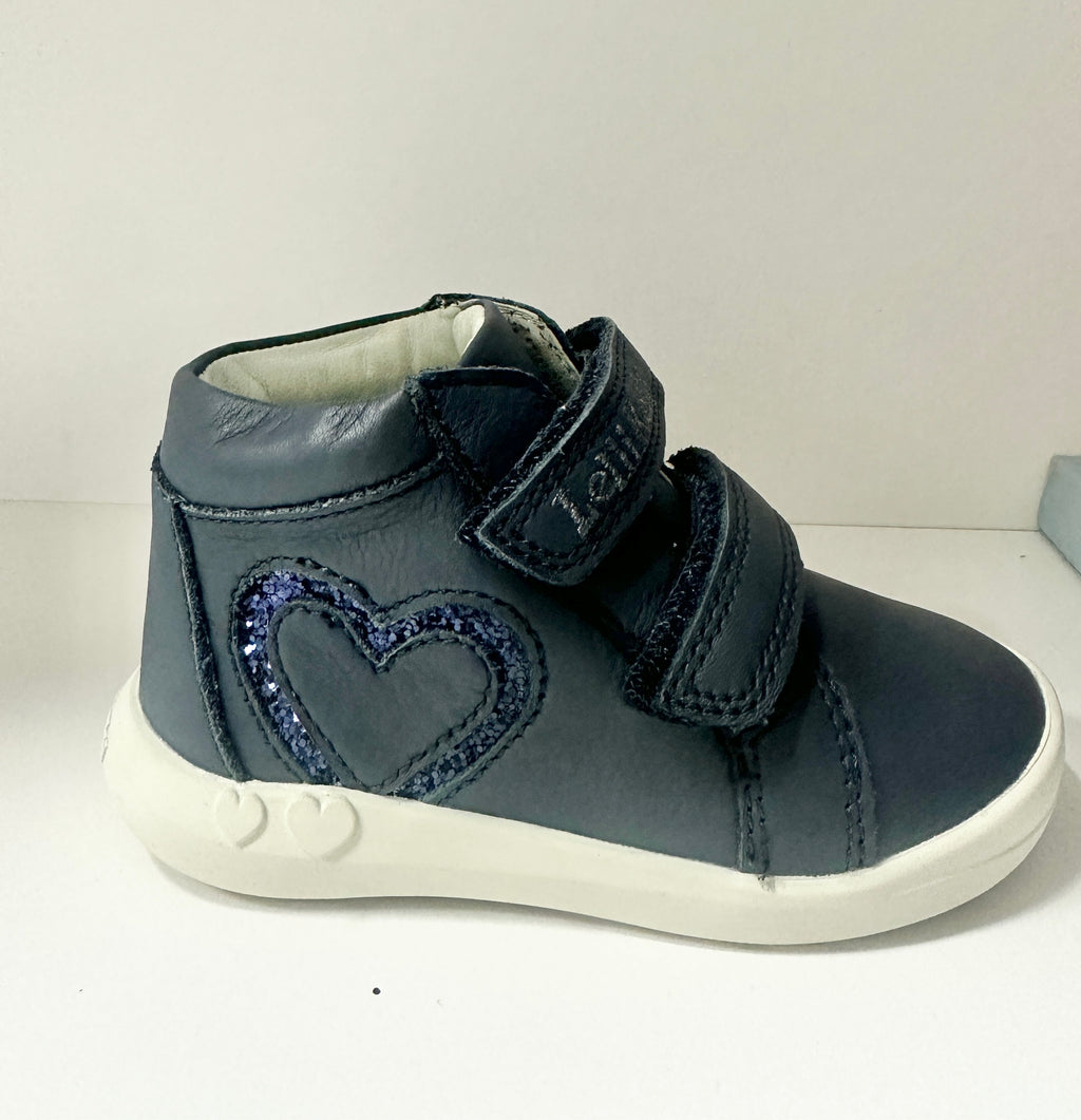 Lelli Kelly Estelle First Boots Girls Navy Glitter Heart | Sale