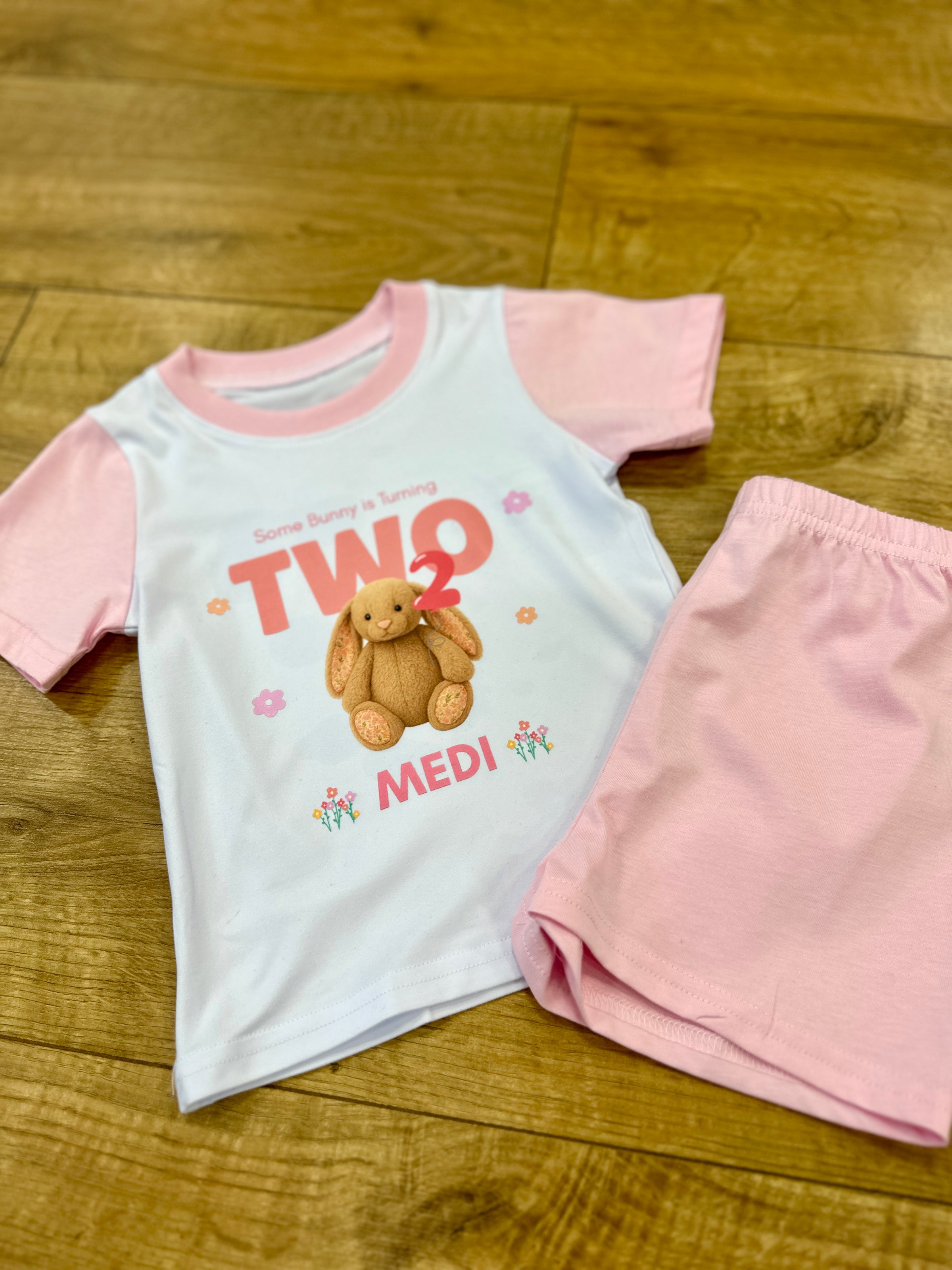 Personalised When I Wake Up Birthday Kids Pink Short / Long Sleeved Pyjamas