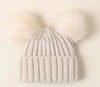 Baby Knitted Double Pom Pom Hat