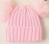 Baby Knitted Double Pom Pom Hat