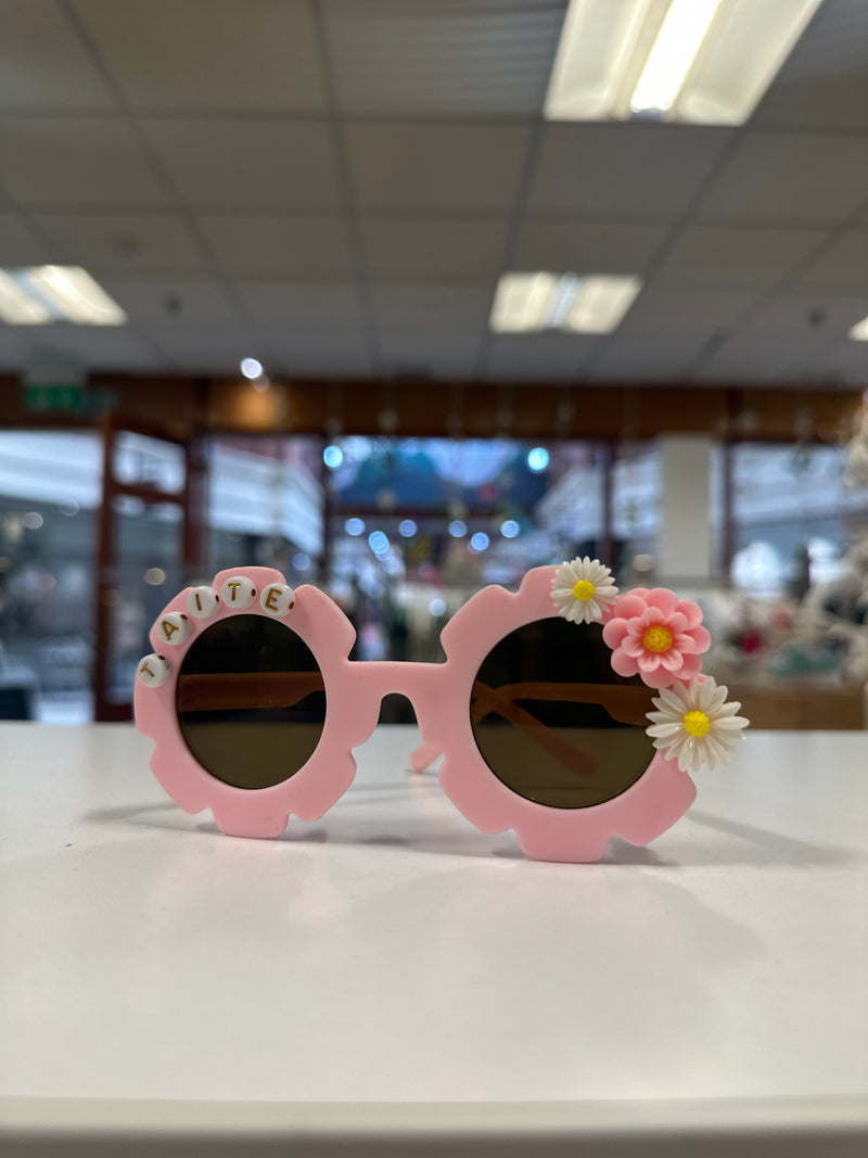 Kids Personalised Sunglasses - Girls Flower Sunglasses with Charms