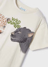 Mayoral Boys Wild Jungle Short Sleeved T-shirt Milk  | New Season SS24