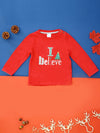 Blade & Rose Christmas Children's Red I Believe Long Sleeved Top