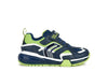 Geox Bayonyc Boy Trainers Navy & Lime Light Up Shoes