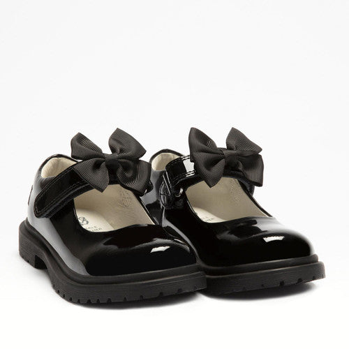 Miss LK Lelli Kelly Maisie Black Patent School Shoes Lelli