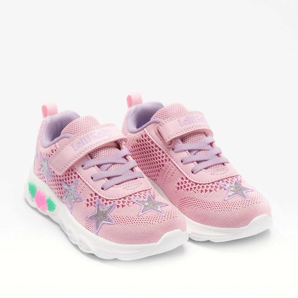 Lelli Kelly Denise Luci Girls Light Up Pink/Multi Trainers | New In