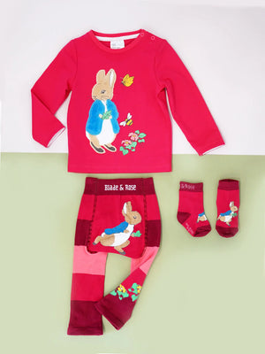 Blade & Rose Petter Rabbit Girls Pink Autumn Leaf Socks