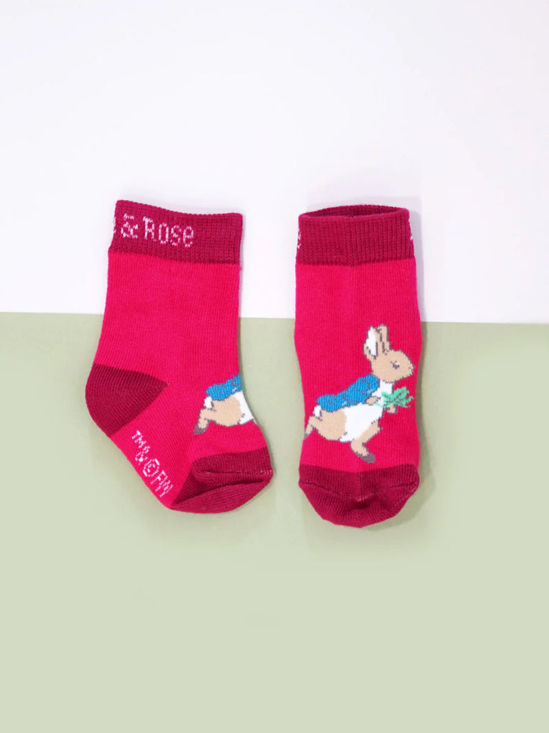Blade & Rose Petter Rabbit Girls Pink Autumn Leaf Socks