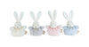 Kaloo Pompons Mini Soft Rabbit - Blue, Cream, Pink & Grey