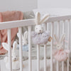 Kaloo Pompons Mini Soft Rabbit - Blue, Cream, Pink & Grey