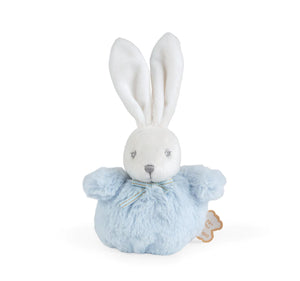 Kaloo Pompons Mini Soft Rabbit - Blue, Cream, Pink & Grey