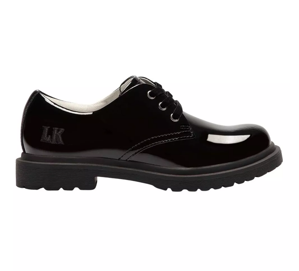 Miss LK | Lelli Kelly Elaine Black Patent Lace Up Girls School Shoes