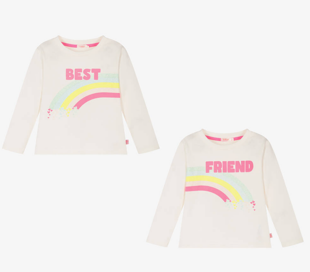 Billieblush Set of 2  Pink Best Friends Long Sleeved T-shirts
