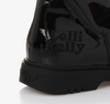 Lelli Kelly Marion Black Patent Mid-calf Winter Boots Detachable Diamanté Chain | 50% OFF