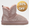 Lelli Kelly Winter Boots Pink Crystal Fur Lined Suede Girls Winter Boots | 50% OFF