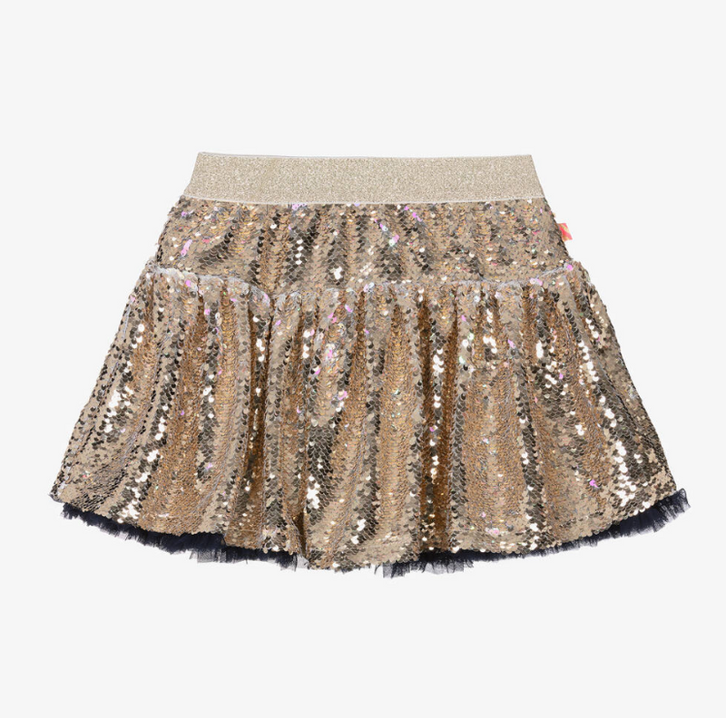 Billieblush Girls Gold Sequin Tutu Reversible Skirt New Season Little Lily Co