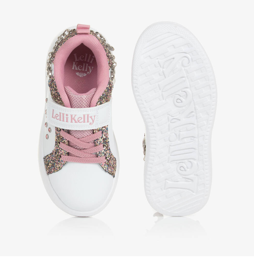 Lelli Kelly Girls White Gioielllo Scarpa Friendship Bracelet Trainers Little Lily Co