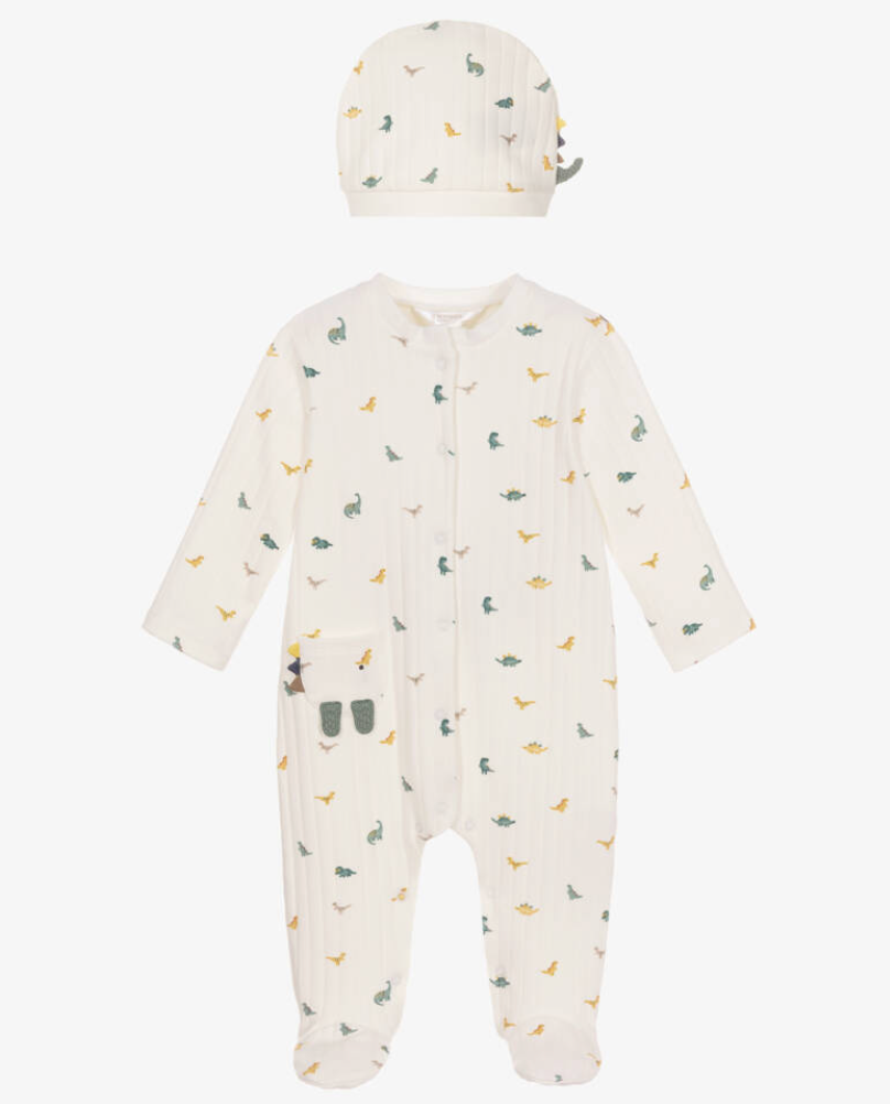 Mayoral Baby Boys Newborn Dinosaur Print Romper