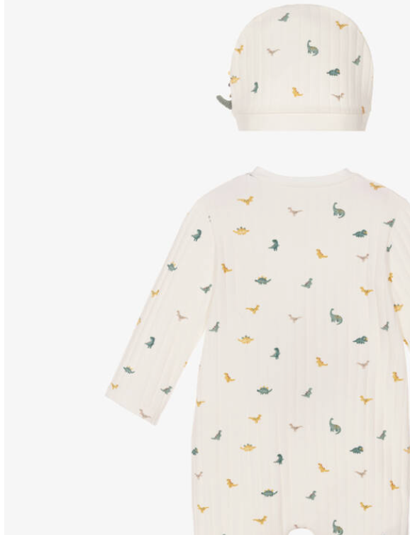 Mayoral Baby Boys Newborn Dinosaur Print Romper