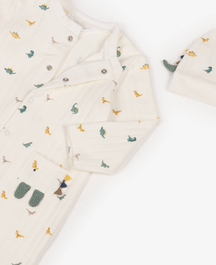Mayoral Baby Boys Newborn Dinosaur Print Romper