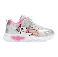 Lelli Kelly Christina Unicorn Easy On Light Up Trainer - Silver