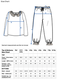 Personalised Children's Girls Pyjamas White Frilly - Bespoke Create Your Own Designs