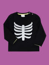 Blade & Rose Halloween Black Skelton Top