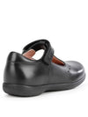 Geox Naimara Girls Velcro Strap T-bar School Shoe Black Leather